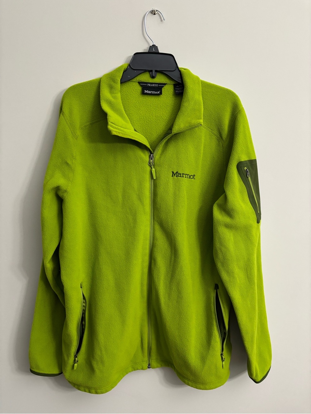 Marmot Men's Bright Lime Green Full-Zip Fleece Jacket